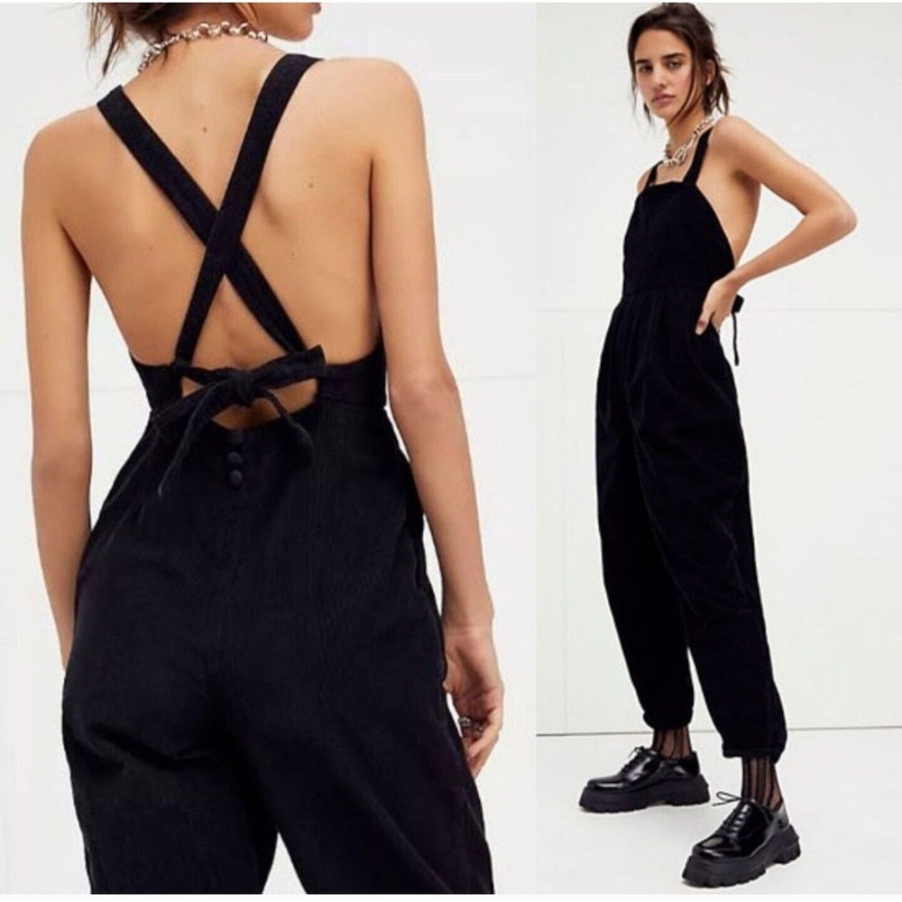 Free People Josephine Cord Jumper Overalls